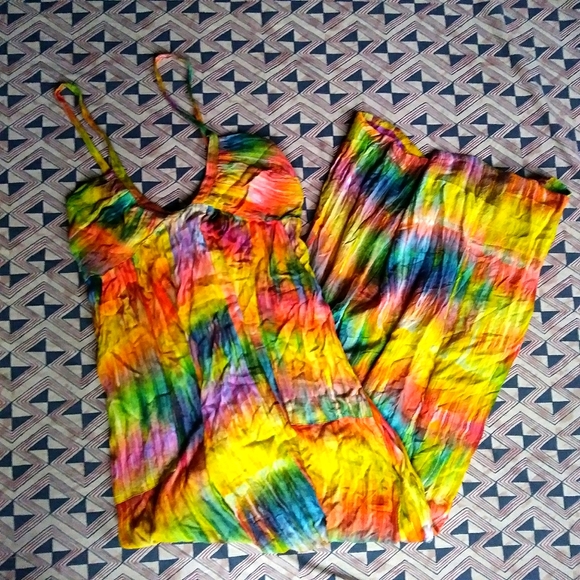 OndadeMar Dresses & Skirts - OndadeMar Beach Dress Tie Dye Sundress